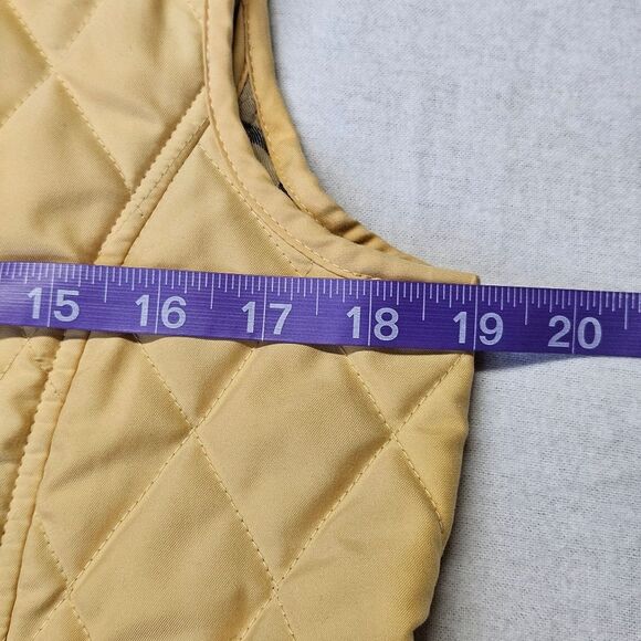 Vintage Brooks Brothers Quilted Yellow & Corduroy Front Zip Plaid Lined Vest - Picture 10 of 11